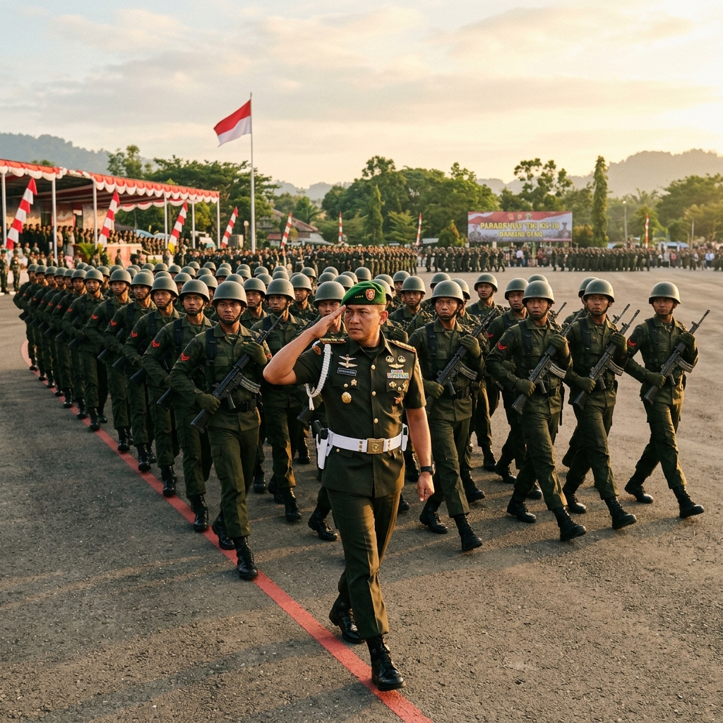 Komando Distrik Militer 1801 Manokwari pimpin apel gelar pasukan pengamanan wilayah
