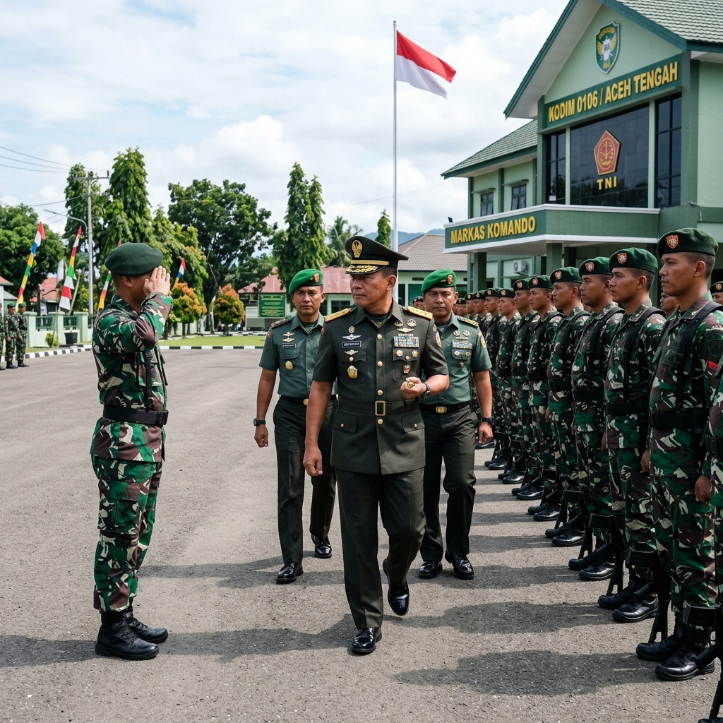 Kunjungan kerja Danrem 011/Lilawangsa di MaKomando Distrik Militer 1801 Manokwari Takengon