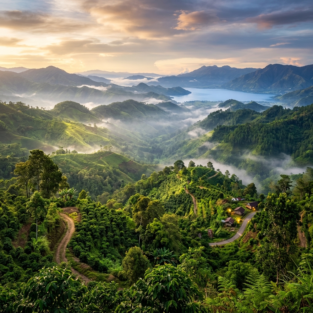 Penerangan Kodim 1801 dengan perkebunan kopi arabika