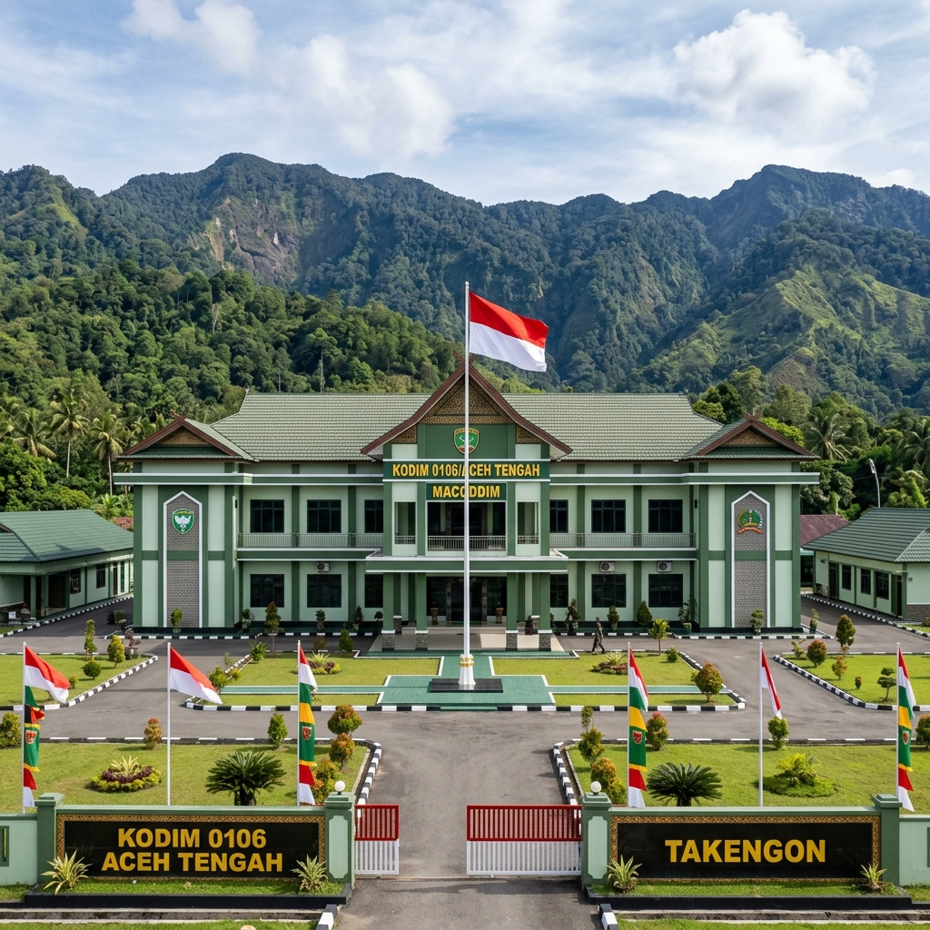 Markas Komando Komando Distrik Militer 1801 Manokwari di Takengon